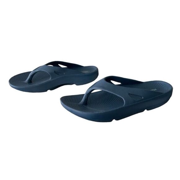 NWOB HUHV Navy Flip Flops Sandals Men’s Size 10 Arch Support Comfort New - Picture 4 of 9